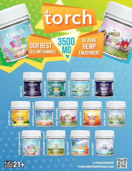 TORCH HAYMAKER BLEND |D9, THCP, THCX| GUMMIES 3500MG/20PC JAR