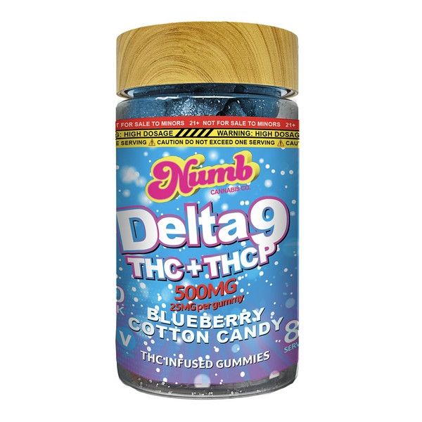 NUMB DELTA 9 THC + THC P GUMMIES- 20ct 5000mg jar
