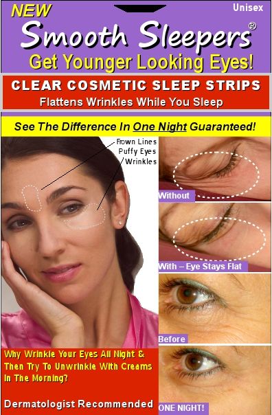 Smooth Sleepers - Unwrinkle While You Sleep!  30 Day Supply Under Eye &amp; Frown Line Smoothers