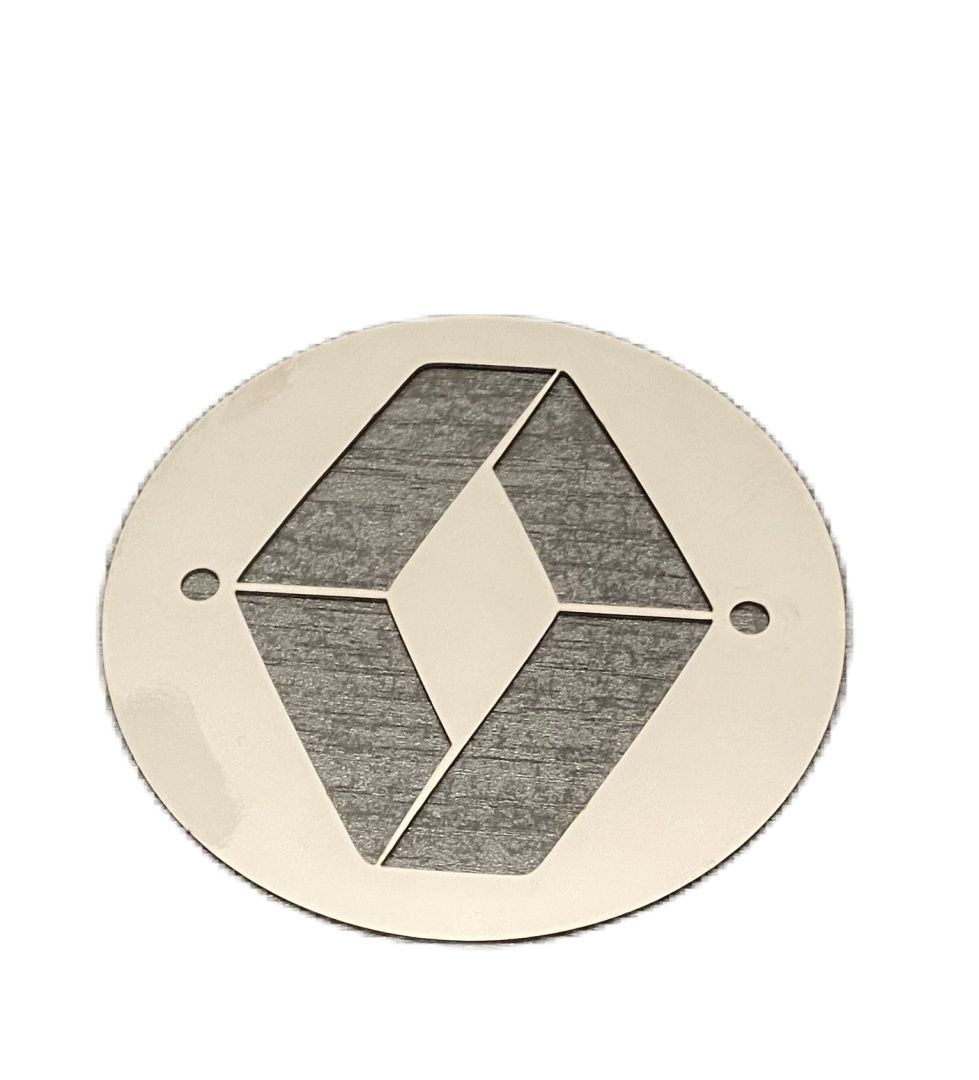 Znaczek Renault INOX super lustro