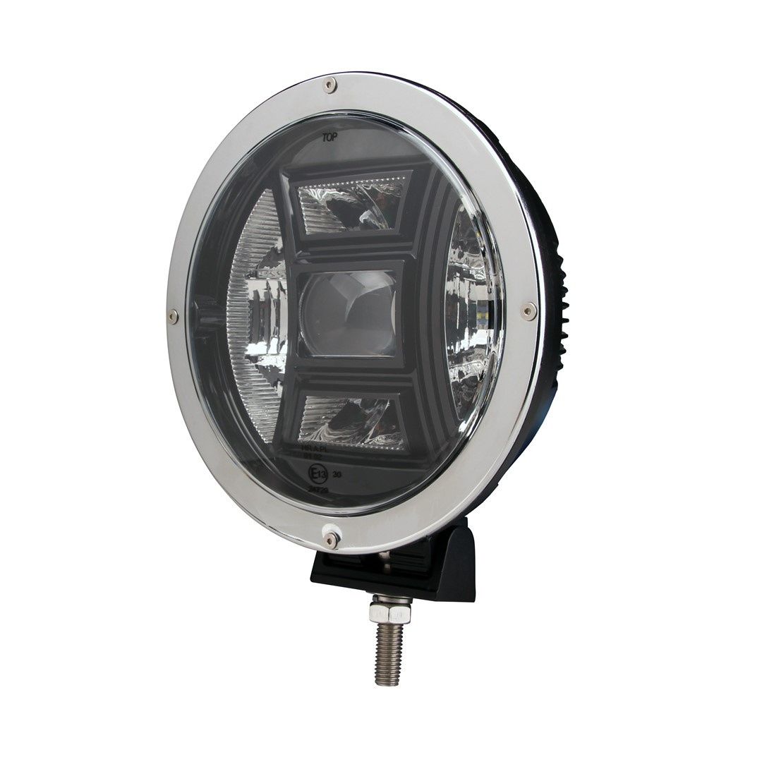 Driving light - side bracket - round chrome, CREE 70W 9&quot;, 2GEN.
