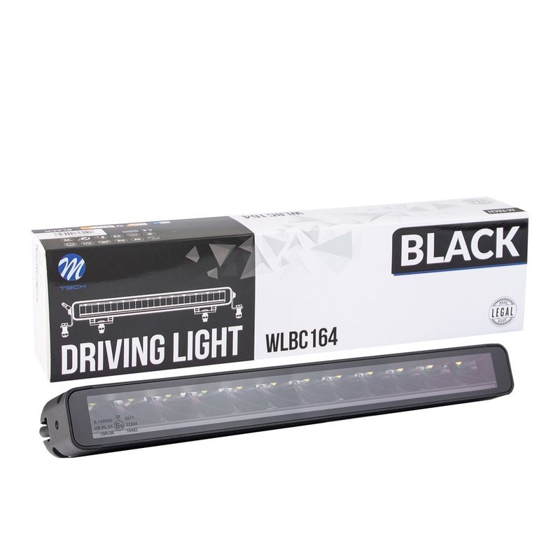 Driving light M-TECH BLACK SERIES 12x5W LED 12-48V 60W 14,5&quot;, single row + dynamic position light - side bracket