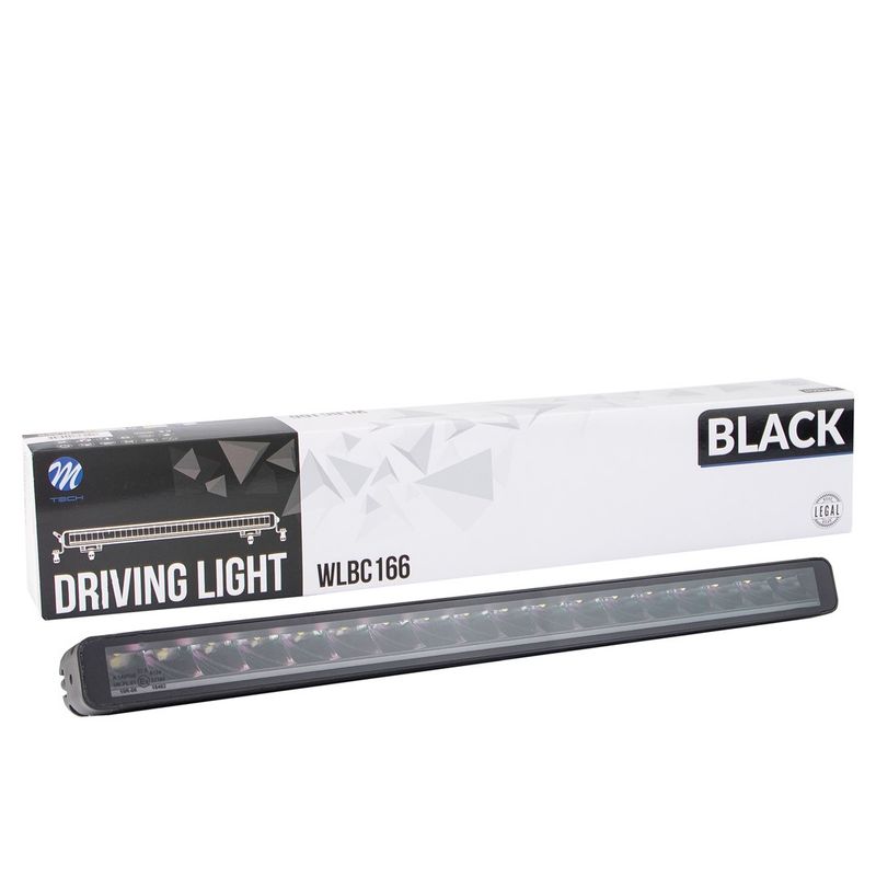 Driving light M-TECH BLACK SERIES 18x5W LED 12-48V 90W 21,1&quot;, single row + dynamic position light - side bracket