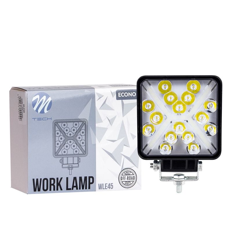 Lampa Robocza M-TECH ECONO WLE45 - 4&quot; 46xSMD3030 - Square 46W 12-30V Combo