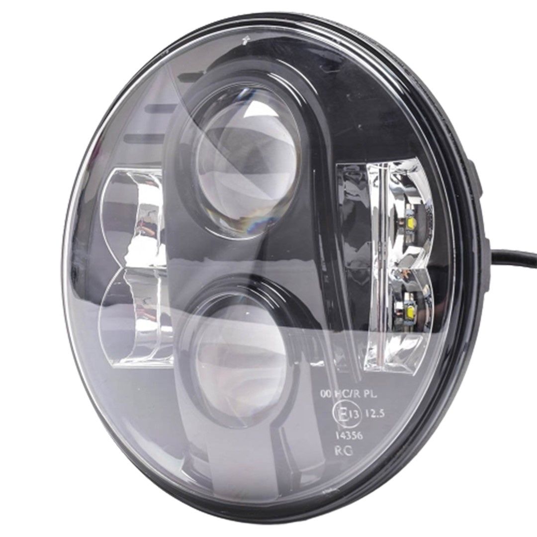 LED Headlight - round 7&quot; 9-36V, black