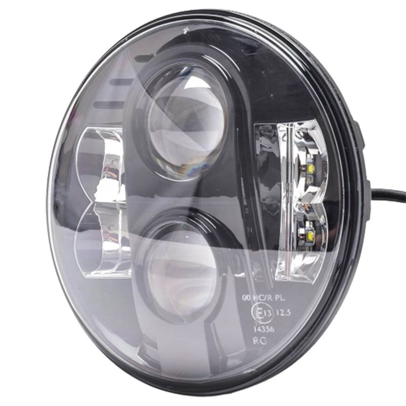 LED Headlight - round 7&quot; 9-36V, black