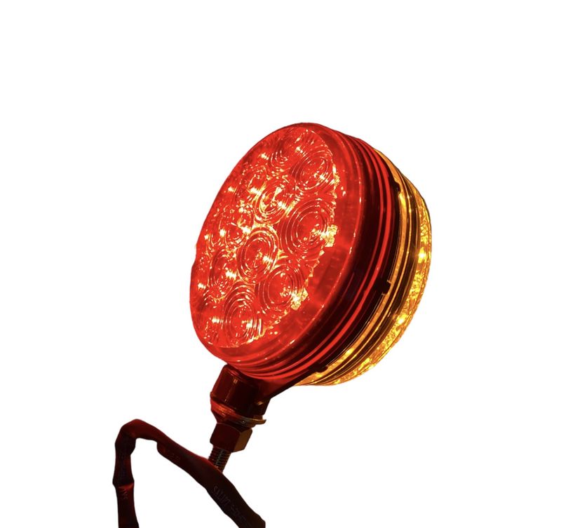 Lampa hiszpańska uszy, przód pomarańczowy, tył czerwony, 24V