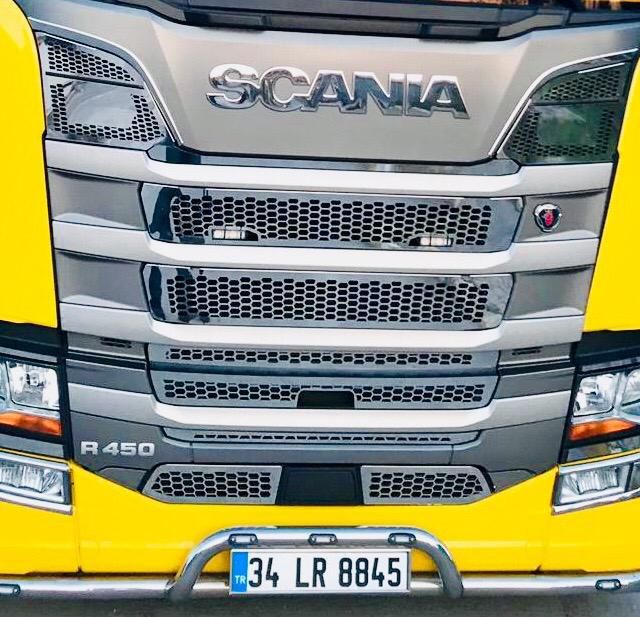 SCANIA R NG Nakładki NIERDZEWNE na GRILL