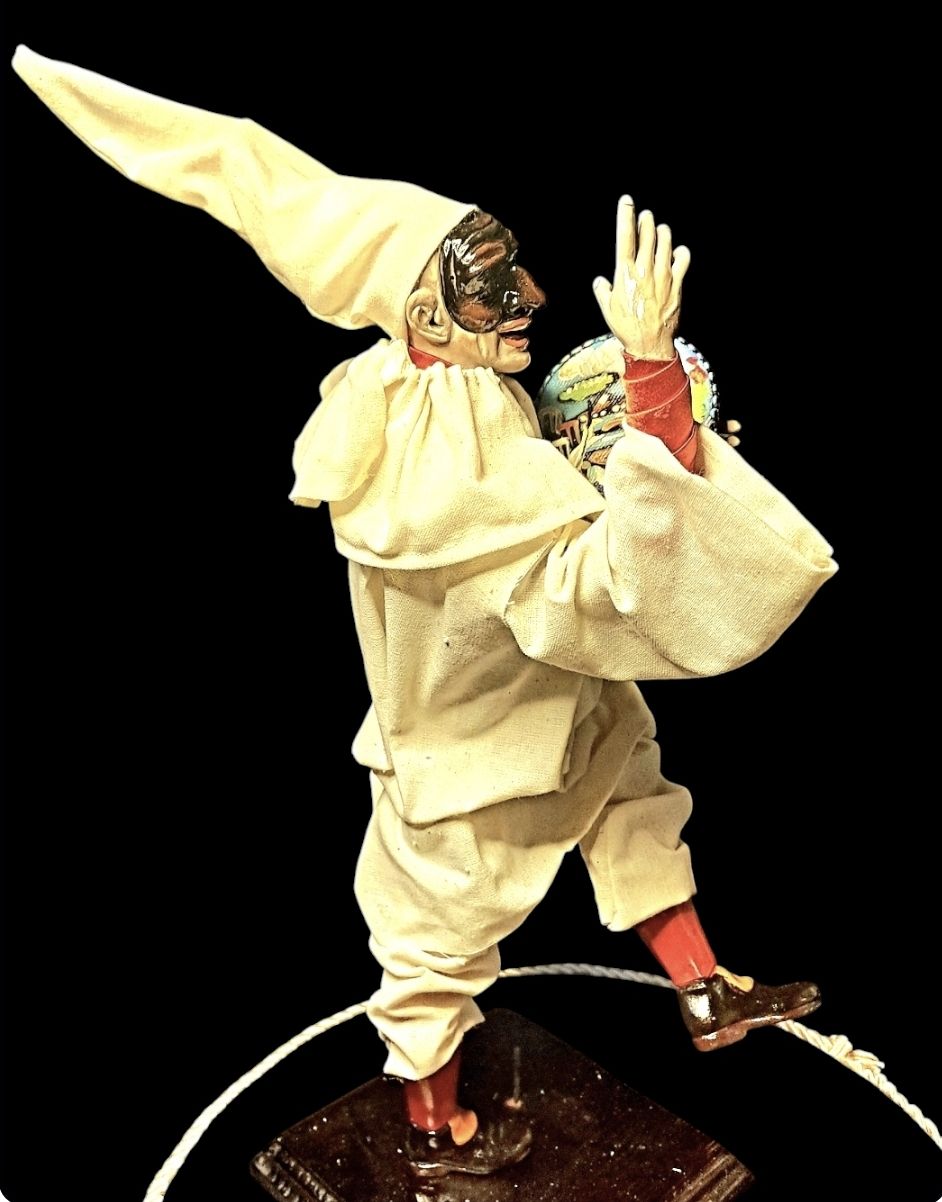 Pulcinella Danzante statuetta pastore 32 cm