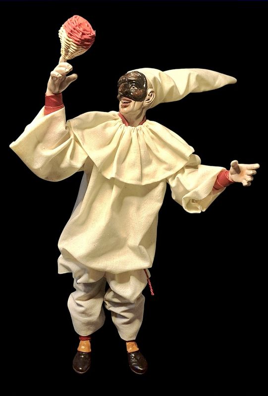 Pulcinella Tombolata statuetta pastore 32 cm