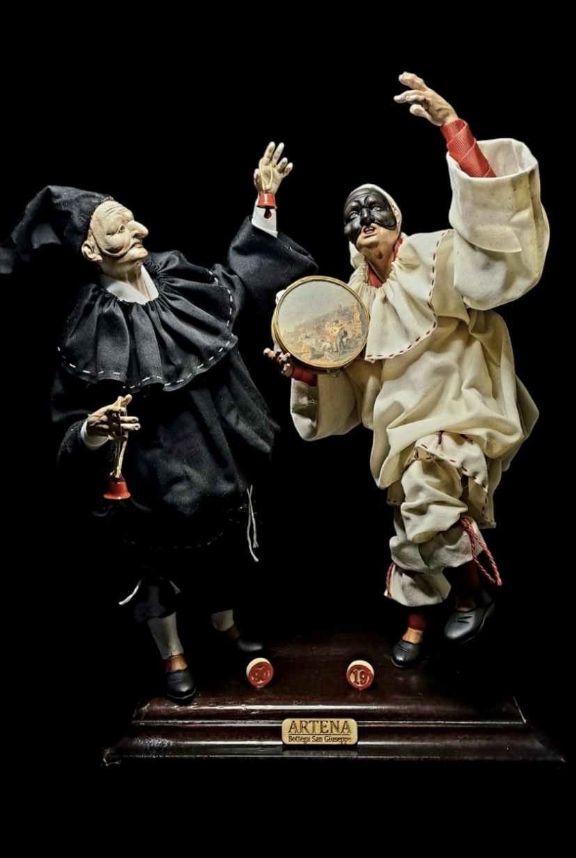 Scenografia Pulcinella Bene &amp; Male 35 cm