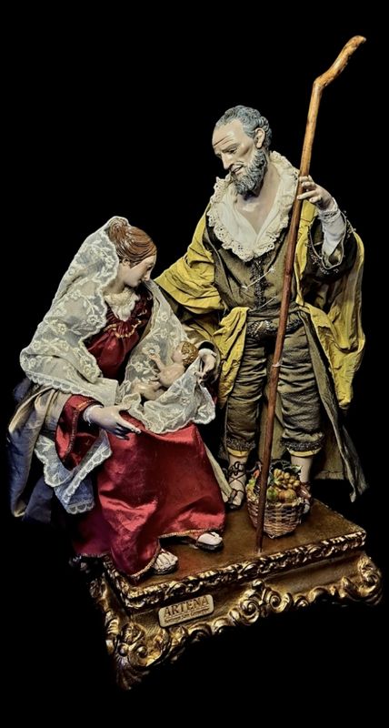 Natività stile &#39;700 napoletano su base barocca