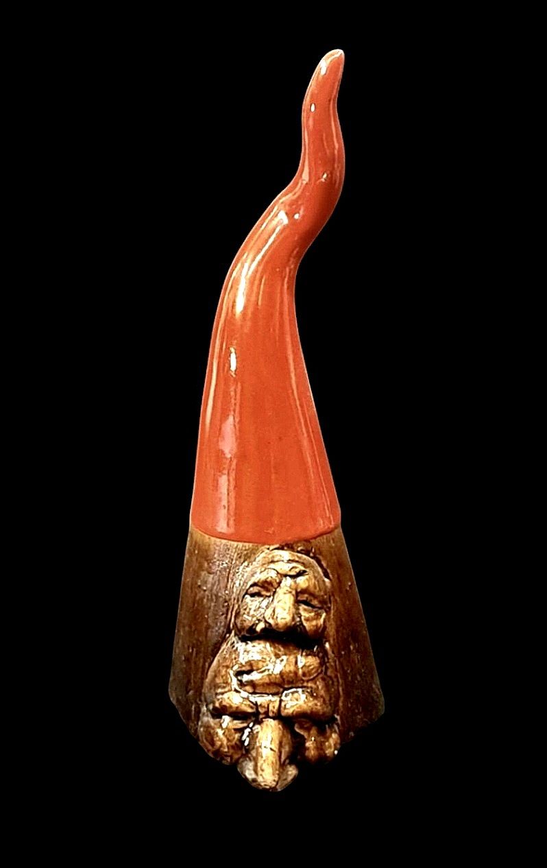 Corno in terracotta rossa smaltato 20 cm