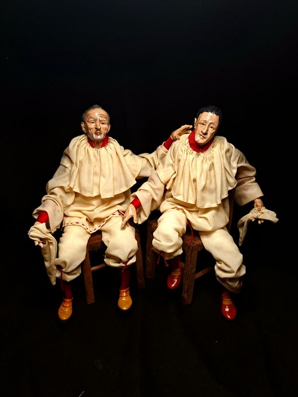 Totò e Eduardo scenografia in mis. 35 cm