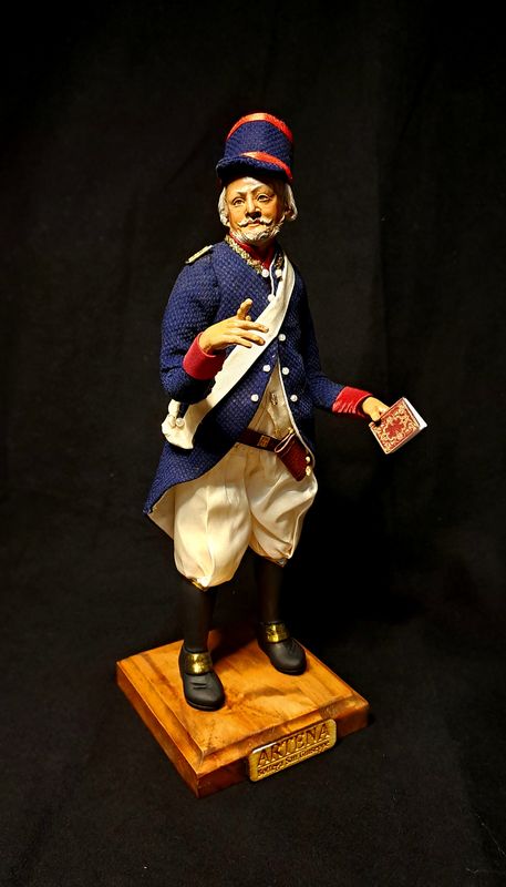 Ufficiale Borbonico &#39;700 statuetta mis. 25 cm