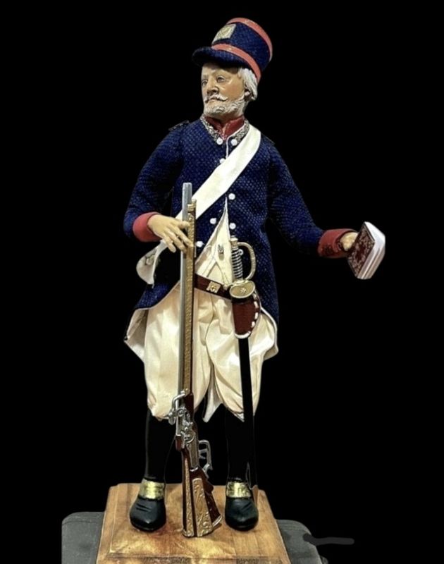 Ufficiale Borbonico &#39;700 statuetta mis. 25 cm