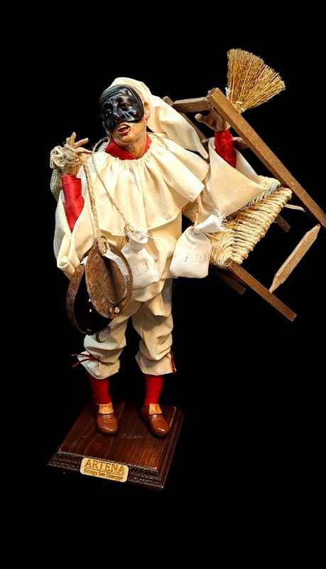 Pulcinella dello sfratto statuetta pastore 35 cm