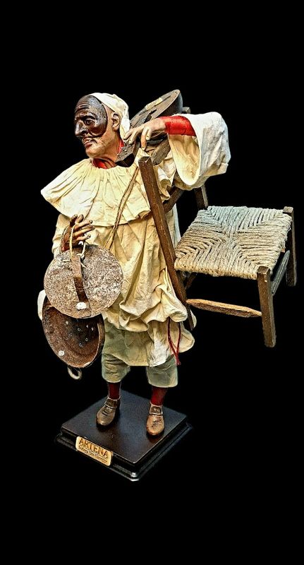 Pulcinella dello sfratto statuetta pastore 35 cm