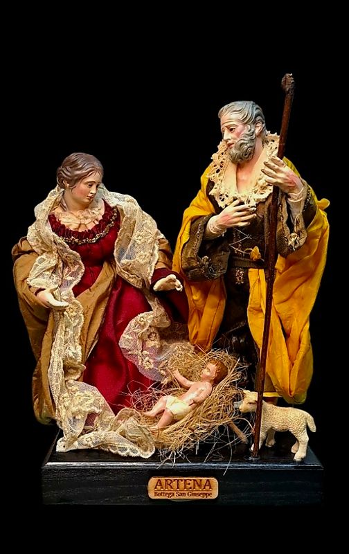Natività stile &#39;700 napoletano. Pastori misura 25 cm