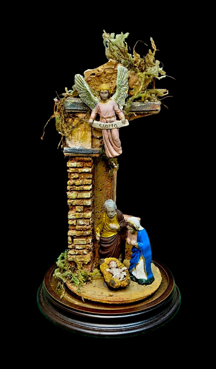 Nativity scene in bell 9 x 14