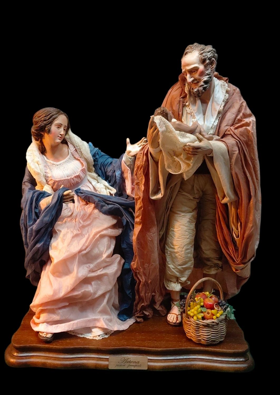 18th century Neapolitan style nativity scene, 38 cm tall
