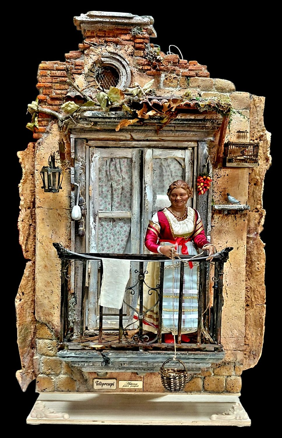 18th Century Neapolitan Balcony with a 35cm Common Shepherd
