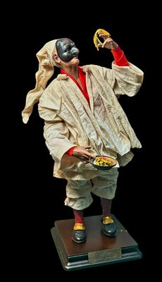 Pulcinella Eating Spaghetti 30 cm