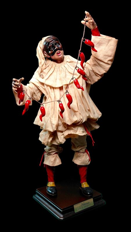 Pulcinella, Neapolitan Shepherd, Terracotta, Nativity Scene, Artena