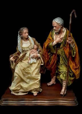 18th-century style Neapolitan nativity scene - 35 cm tall