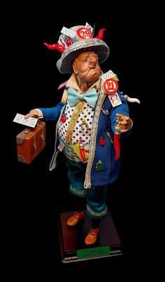 Hunchback Sciò Sciò Neapolitan - lucky figure from the 18th century (28 cm)