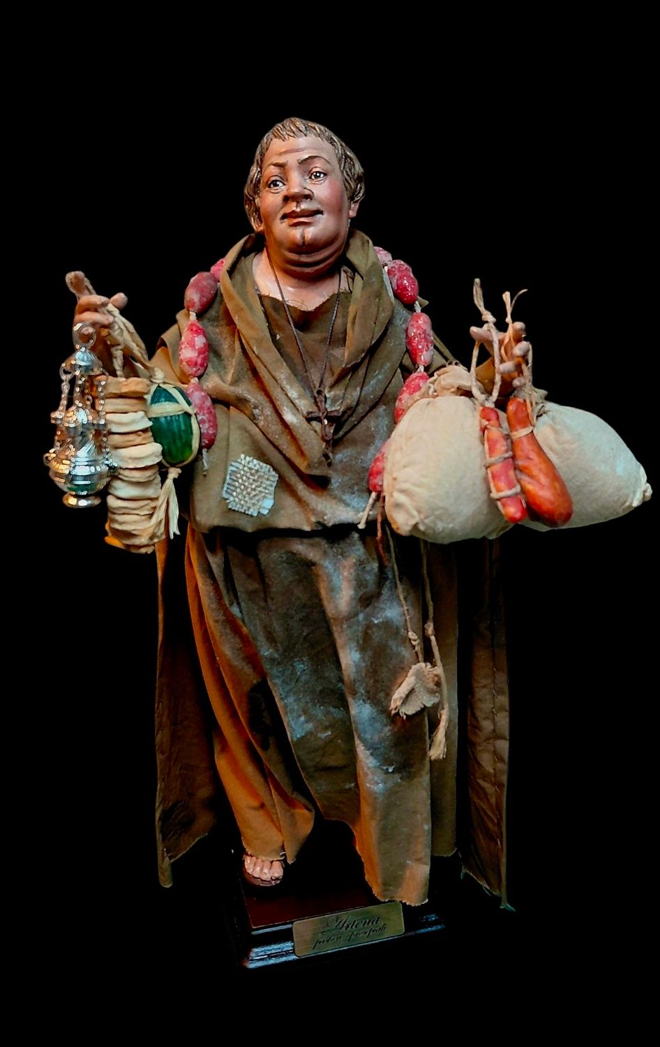 La estatuilla del monje afortunado de Munaciello, 32 cm