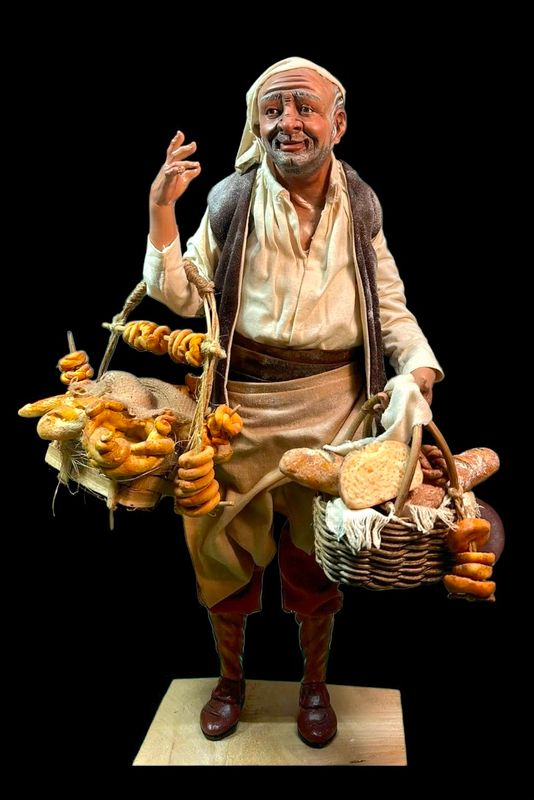 Bread Seller - baker figure from the 18th century Neapolitan nativity scene