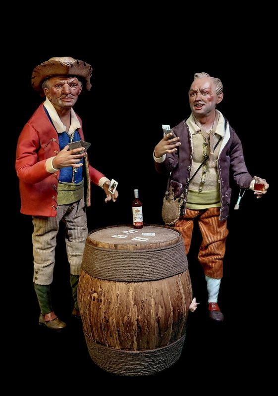 The Two Companions - Uncle Vicienzo and Uncle Pascale of the Neapolitan Nativity Scene