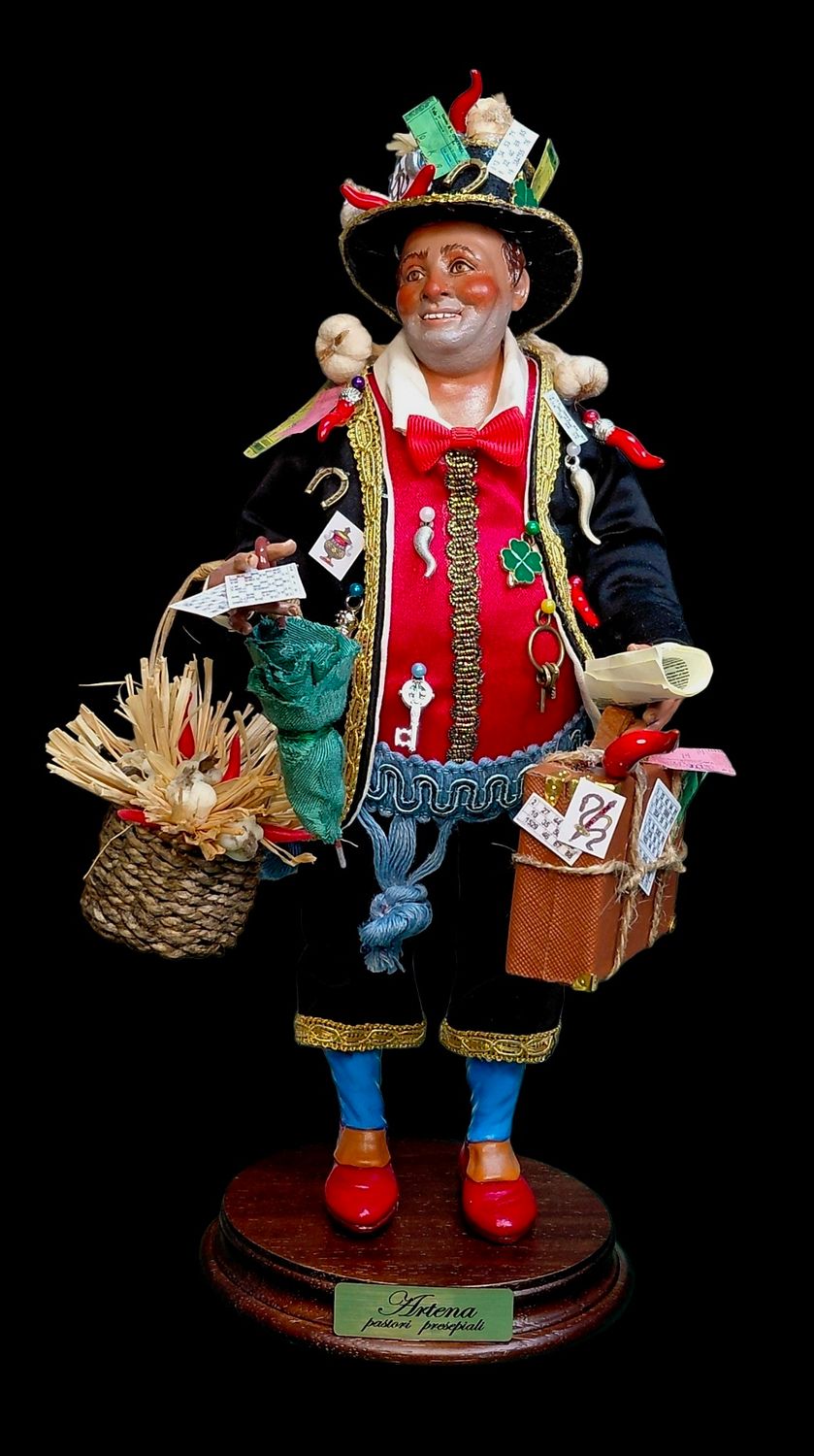Hunchback Sciò Sciò Neapolitan - lucky figure from the 18th century (30 cm)