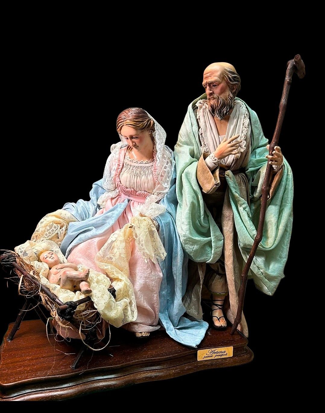 18th-century style Neapolitan nativity scene - 35 cm tall