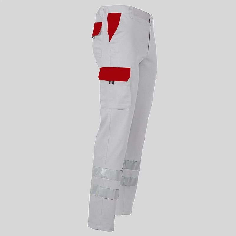 PANTALON UNISEX MULTIBOLSILLOS ELASTICO + 2 BANDAS REFLECT.