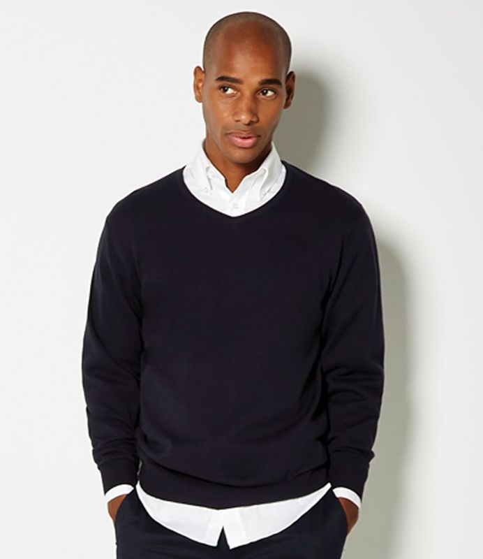 Mens Kustom Kit Arundel Cotton Acrylic V Neck Sweater