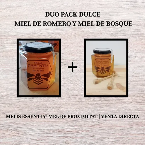 Pack Dulce Miel de bosque + Miel de romero de 500grs.