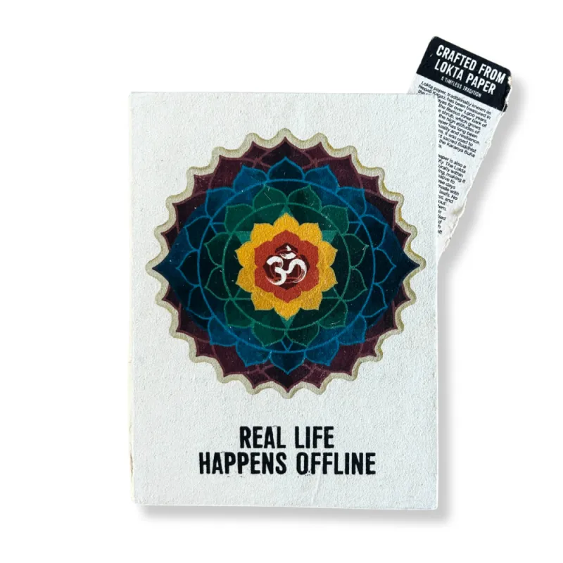 Cuaderno Grande Papel Lokta - Vida Real - Incluye marcapáginas