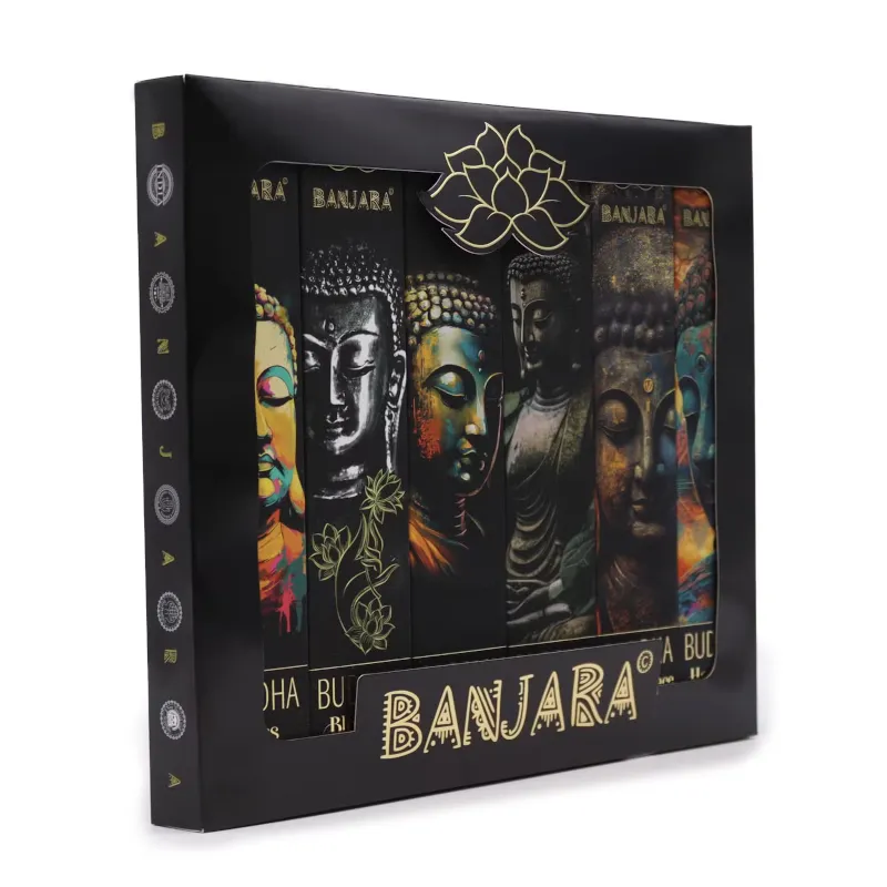 Colección Incienso Banjara Buda – Pack de 6 Cajas con Variedades Diferentes