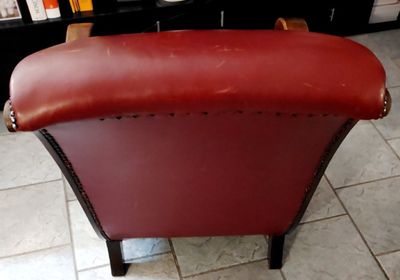 Ledersessel Garnitur rot