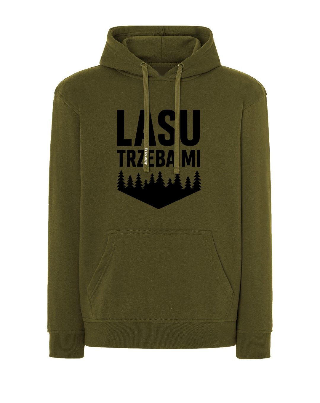 Bluza z kapturem LASU TRZEBA MI JS / KHAKI
