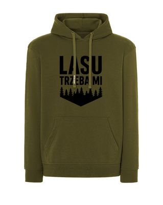 Bluza z kapturem LASU TRZEBA MI JS / KHAKI