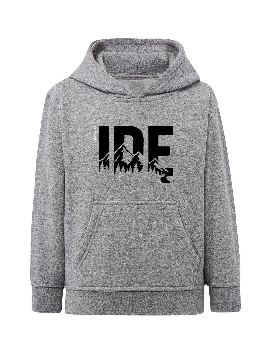 Bluza z kapturem IDĘ  JS / SZARA