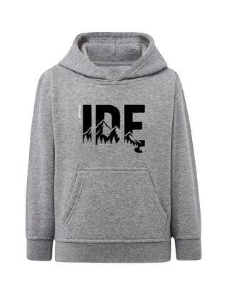 Bluza z kapturem IDĘ  JS / SZARA