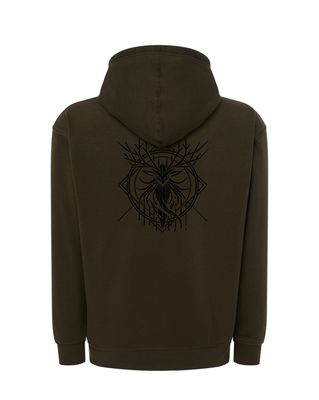 Bluza z kapturem ROZPINANA LESZY JS / KHAKI