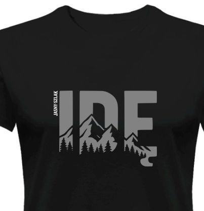 Koszulka IDĘ  czarna JS