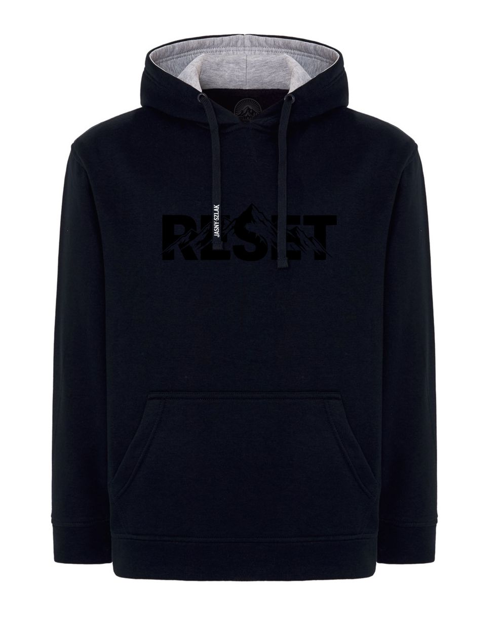Bluza z kapturem RESET KONTRAST JS (GRANATOWA/SZAROŚĆ )
