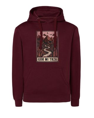 Bluza Damska z kapturem GÓR MI TRZA / JS / burgundowa