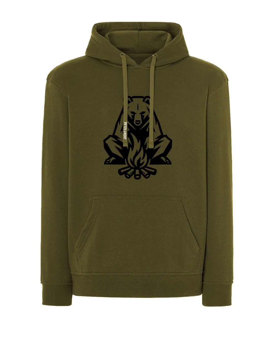 Bluza z kapturem Misiak Ognisko  / KHAKI